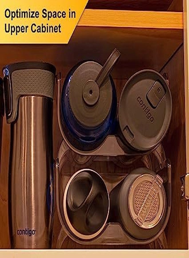 Kitwe حامل زجاجات مياه رأسي قابل للتكديس من كيتوي - منظم تخزين رفوف النبيذ لأسطح المطبخ، وخزانة المؤن، والثلاجة، مثالي لتخزين النبيذ والمشروبات الغازية والبيرة - شفاف - Image 4